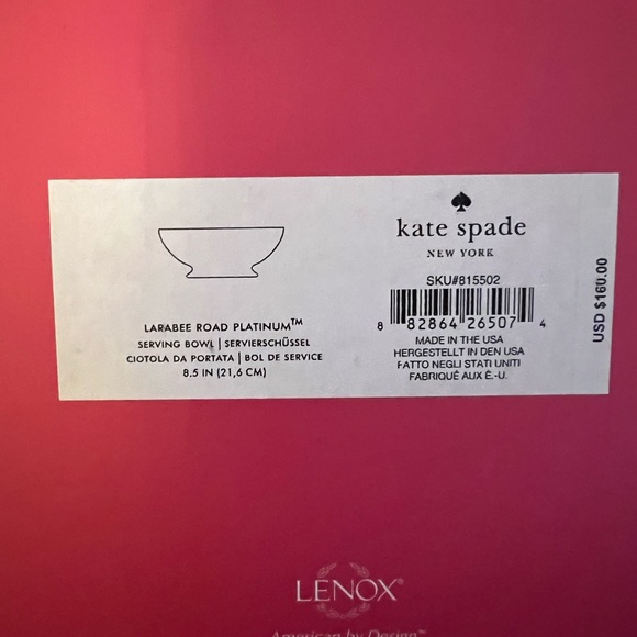 kate spade Larabie Road Platinum Serving Bowl - Picture 5 of 6